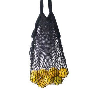 KIkkerland Black Cotton Market Bag